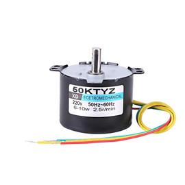 Pyramid Motor 230V, 50KTYZ AC 220V 10W 0.5A, Quiet Permanent Magnet Low Speed Synchronous Motor (CW/CCW), 2.5/20 rpm