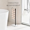 JOMANDAN 304 Stainless Steel Freestanding Toilet Paper Holder with Marble