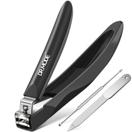 DRMODE DRMODE Nail Clippers for Men with Catcher, Anti Splash Self-Collecting Finger Nail Clippers Adult with Ergonomics Long Handle, Heavy Duty Mess Free Toenail Clippers Nail Cutter Unique Gifts for Women