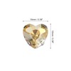 sourcing map 20Pcs Heart Sew on Rhinestone, 10x10mm Heart Crystal