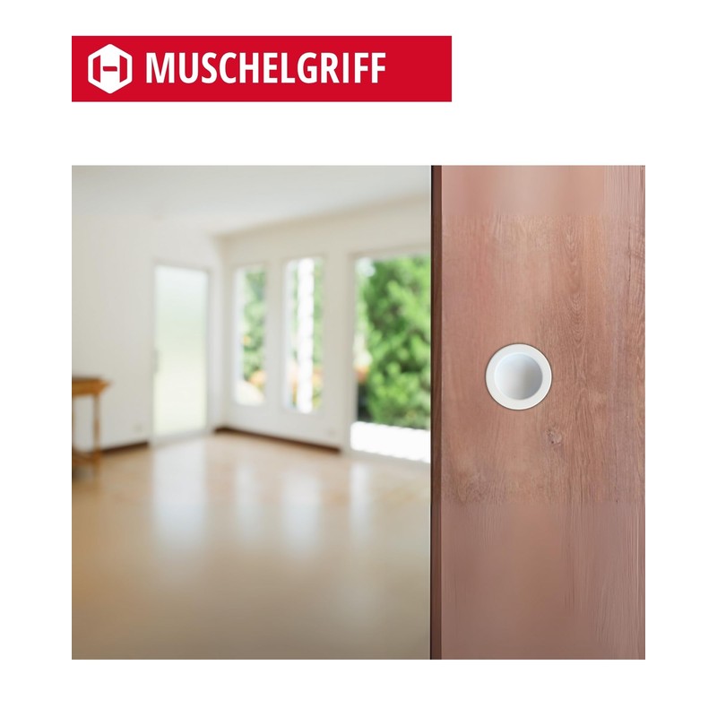 Gedotec Shell Handle Recessed | White Matt | Metal Inlet