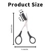 Eyebrow Scissors with Comb, Black Eyebrow Trimmer Scissors, Stainless Steel