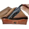 Castello Carbon Fiber Waiter's Corkscrew with Leather Pouch in Wood