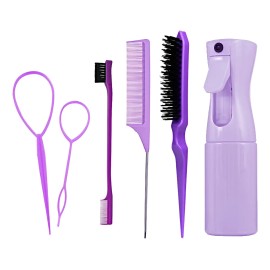 Kit Peines Y Cepillos Regadera Para Cabello Con Atomizador