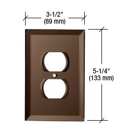 C.R. LAURENCE GMP2B CRL Bronze Duplex Plug Glass Mirror Plate