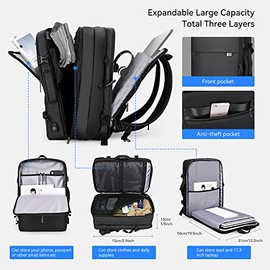 Mark Ryden 40L Carry-on Travel Backpack underseat Flight bag fit 17.3 Laptop