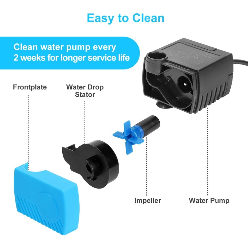 SanKlev SP-400LV Cat Water Fountain Pump,USB Replacement Pump for Pet