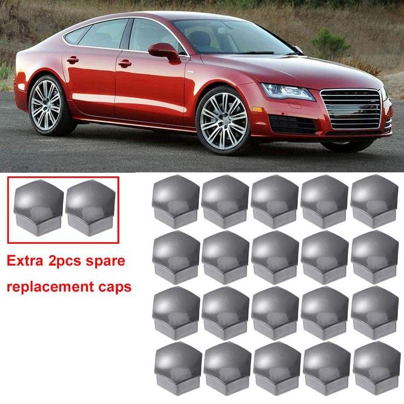 Kiligen 22pcs Auto Short Nuts Lightweight Wheel Nuts Wheel Dress