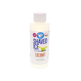 Coconut Shaved Ice and Snow Cone Flavor Concentrate 4 Fl Ounce Size