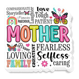 (3Pcs) Fearless Heart A Mother's Courage & Care Stickers 3'' Cool Thing for Mom Unique Gifts for Mother Wife Mommy Card Decoration Ideas Waterproof Decal for Laptop Kindle Water Bottle Bumper
