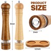 Wooden Salt and Pepper Grinder Set,2 Pcs Large 8 Inch