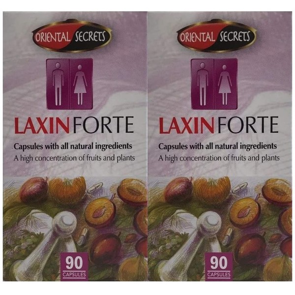180 capsules of Laxin Forte Kosher Regular Bowel Movment Oriental Secrets