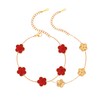 Five Leaf Clover Bracelet for Women-18K Gold Plated Lucky Link