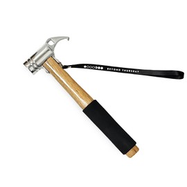 Camping Hammer for Tent Camping- High-Quality Steel & Solid Wood Handle with Cushion Grip - Tent Stake Hammer and Puller with Safety Strap, Heavy Duty Camping Mallet for Tent Stakes (Cast Steel)