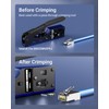 VCE 25-Pack Cat6 Shielded RJ45 Pass Through Connectors with RJ45