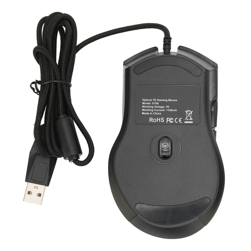 Gaming Mouse USB2.0 4 Adjustable DPI RGB Backlit Ergonomic Design
