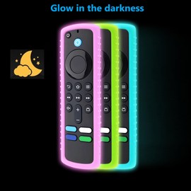 Glowing Remote Cover Compatible with Most Models of FS 4K/Max Voice Remote Case,Including ST TV Remote 2021 (3rd Gen), FS TV Lite 2020,Voice Remote Lite (2nd Gen),TV Remote 2018,FS 4K Max.(Green)