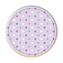 Colorful Polka Dots from the Purple and Aqua Circles Collection - DECORATIVE Glossy CERAMIC Cupboard Cabinet PULLS Dresser Drawer KNOBS