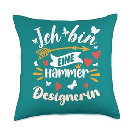 Eine Hammer Designerin Für Frauen geschenk designerin Throw Pillow