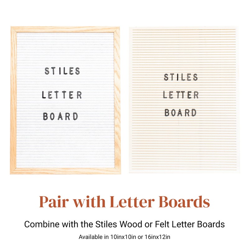 Stiles 122 2cm Standard Letters for Letter Boards, Plastic, Changeable