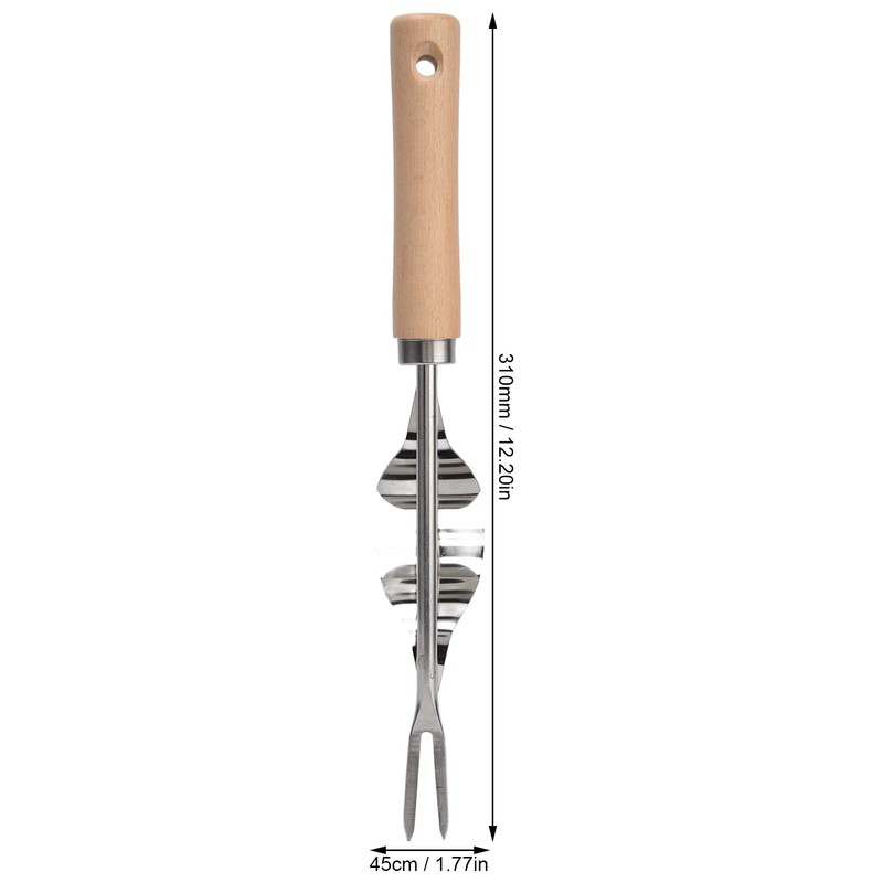 CHEOTIME 2 Pack Garden Hand Weeder 12.1" Long Handle Stainless