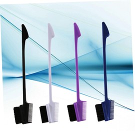 Mikinona 2sets Makeup Supplies Brow Comb Brush Abs/nylon Comfortable Handle for Women 4pcs*2