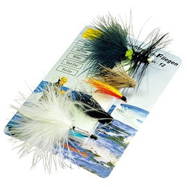 Dieter Eisele Sea Trout Streamer - 5 Streamers, Sea Trout Flies for Fly Fishing, Flies for Sea Trout, Sbirolino Fishing