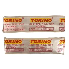 Torino Ice Candy Wrapper/Wrap 200 Pcs Ice Candy Bags 1-1/4" X 10" Jason Mfg