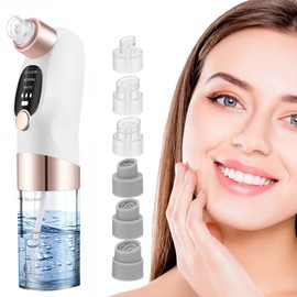 Mitesserentferner Porenreiniger Gesicht, 3 Modi & 6 Saugspitzen Pickelsauger Mitesser Entferner mit Sichtbarem Wassertank zur Gesichtsreinigung Akne Behandlung Mitesser Sauger