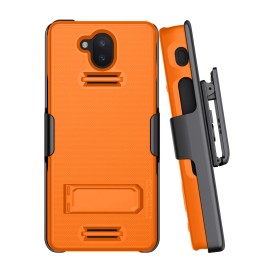 Sonim For Sonim XP10 XP9900 Shell and Holster Combo with Kickstand & Screen Protector - Orange