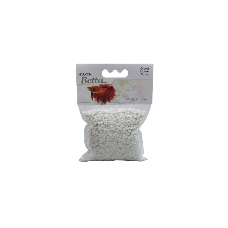 Marina Betta Aquarium Starter Kit, Gravel, White
