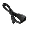 IEC320 C14 to C7 Cord Male to Female Power Adapter
