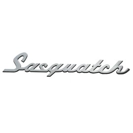 1pc Classic Sasquatch Script Nameplate Letter Emblem 3D Badge Logo Compatible with Bronco SUV/Sport (Chrome)