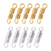 Heatunk 100pcs Barrel Screw Clasps: Copper Twist Fasteners for Jewelry