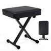 OLIXIS Adjustable Padded Keyboard Bench, X-Style Collapsible Piano Guitar Stool