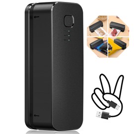 FEPPO Bag Sealer, Mini Bag Sealer 3000mAh Rechargeable Quick Heat Sealer with 3 Sealing Gear & 3.93" Heating Strip, Food Sealing Machine Kitchen Gadgets For Chip Bags Plastic Bags Mylar Bags