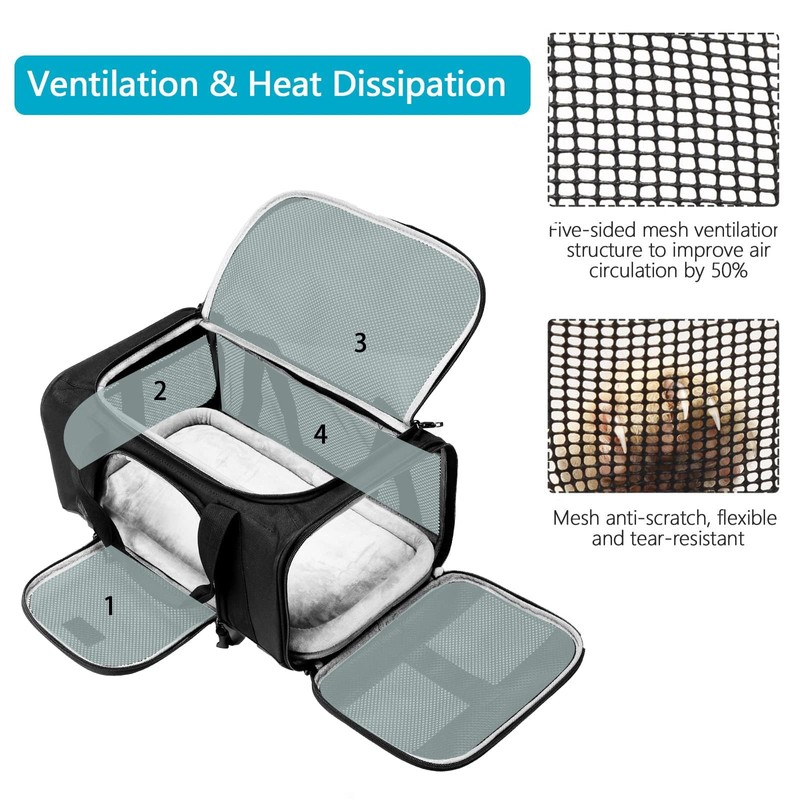 Wakytu TSA Approved Pet Carrier for Small Medium Cats and