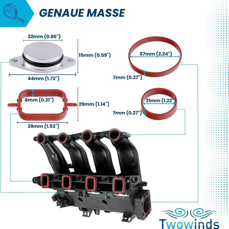 Twowinds - Anti-interference kit 4 input valves (22 mm) +