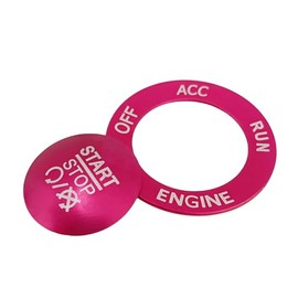 ALETAI Push Start Stop Button Cover Trim for 2015-2021 Dodge Challenger Dodge RAM 1500 Dodge Charger, Aluminum Alloy, Pink