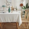 rismart Rectangle Tablecloth Table Cover Pom Pom Coffee Table Cloths