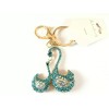 Crystal Shinny Beautiful Lovely Dual-Swans Keychain Women w/ Multi-Color Options