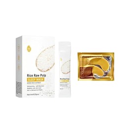 20 Mascarillas Para Dormir Extracto De Arroz  1 Mascarilla de colageno para ojos con base de Oro, Aclara Elimina Manchas Reduce Poro Mascarilla Arroz 