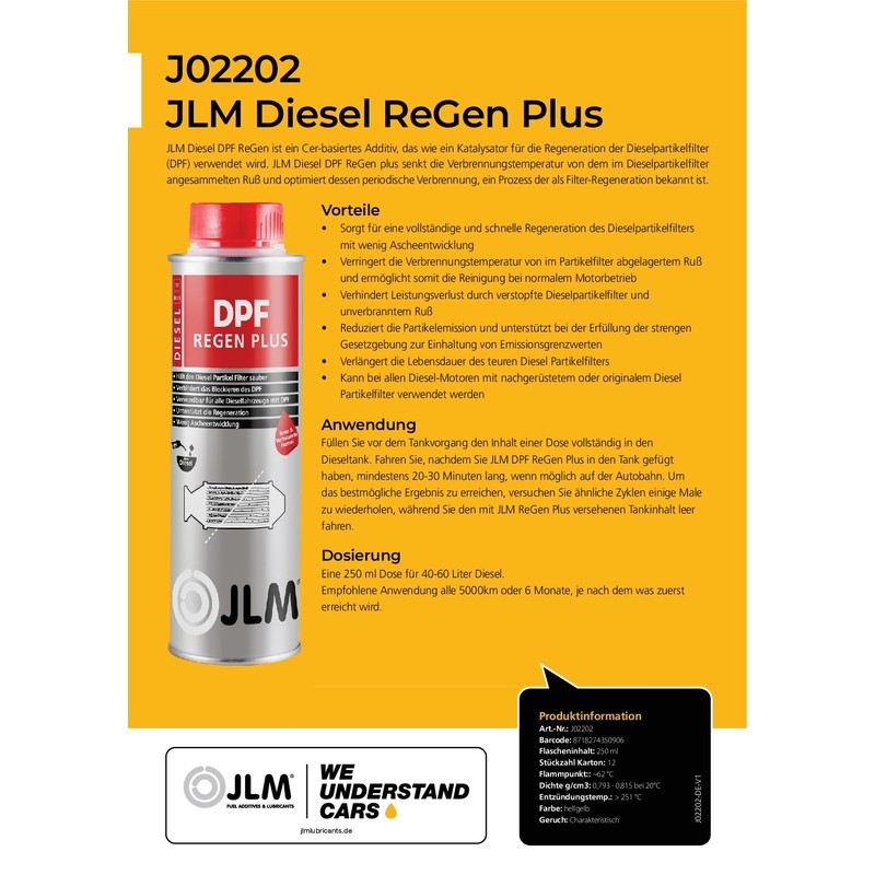 JLM Diesel DPF Rain Plus 250 ml - Maximum Performance
