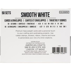 Colorbok White A2 Cards & Envelopes Pk
