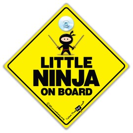 Little Ninja on Board, Ninja on board Car Sign, Baby on Board Sign, baby on board, Novelty Car Signs, Bumper Sticker Style, Ninja Sign, Ninja Car Sign, Car Signs