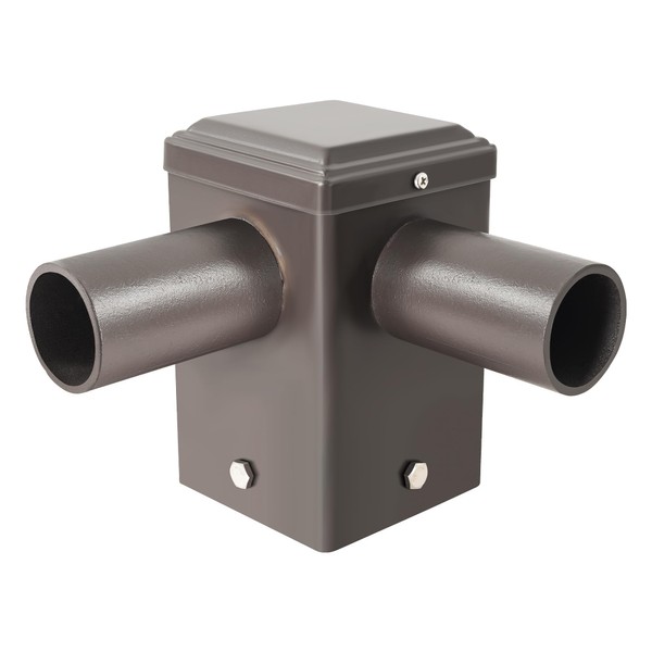 Tenon Adapter for 4-Inch Square Poles with Dual 90° Horizontal