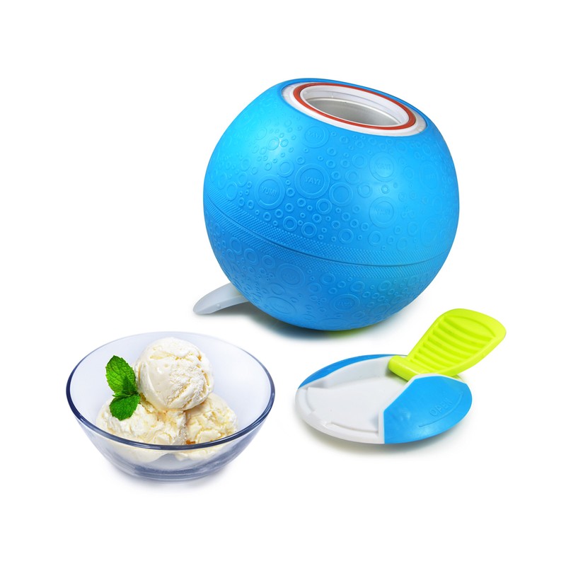 Yay Labs SoftShell Ice Cream Ball Blue, Pint Size