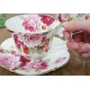 Royal Arden 37101 Bone China Cup & Saucer, Rose Pattern,
