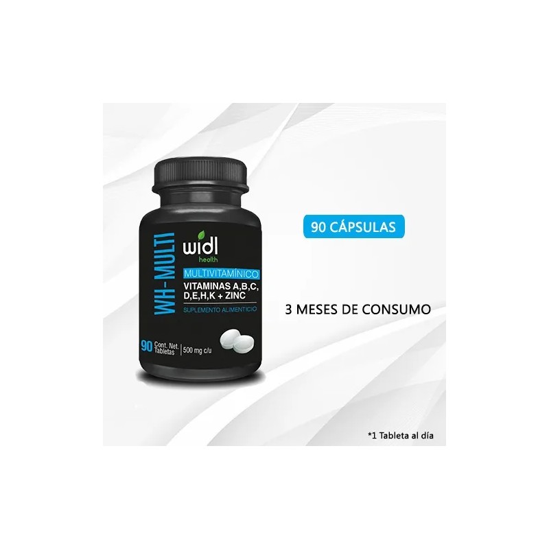 Vitaminas Para Hombremujer Multivitamnico 90 Tabletas Widl Sin Sabor -