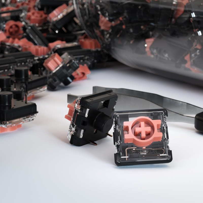 Keychron Low Profile Silent Red Switches – 110 PCS Pre-Lubed